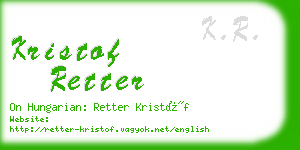 kristof retter business card